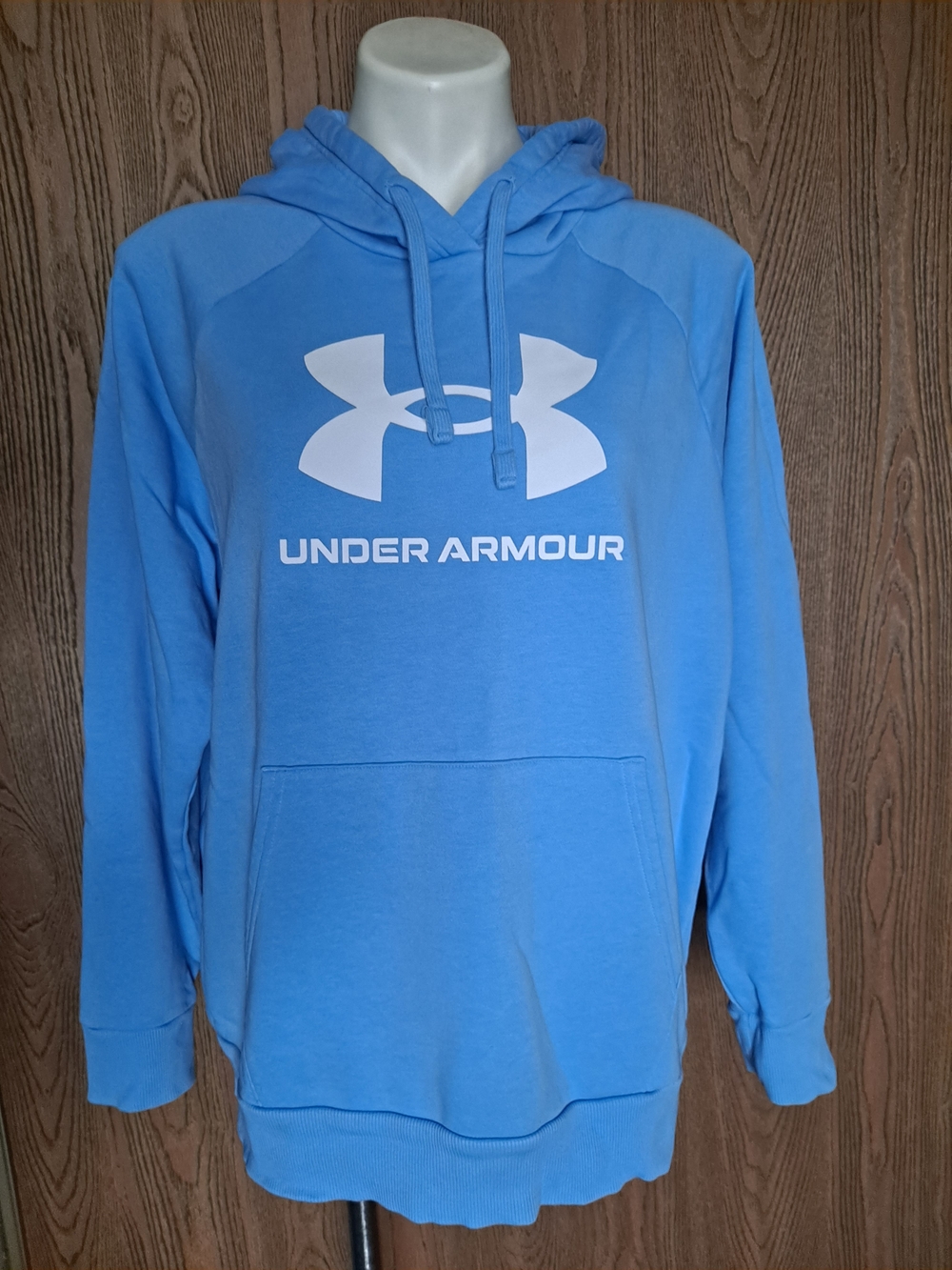 Under Armour Sky Blue Hoodie with White Logo